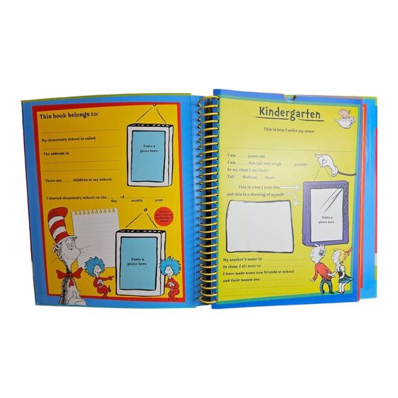 K-5 Dr. Seuss My Elementary School Album Cat in the Hat Pockets to Hold Items - Picture 4 of 4